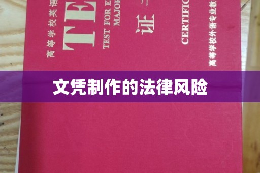 沐川文凭制作的法律风险