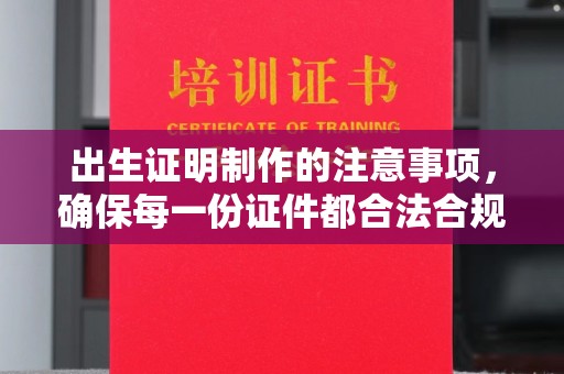 沐川出生证明制作的注意事项，确保每一份证件都合法合规